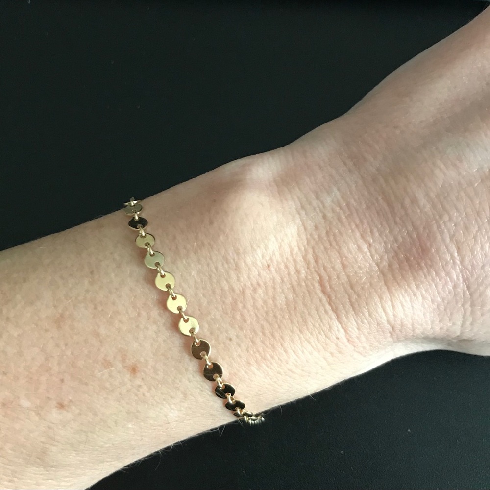 14k Gold Filled Disc Chain Bracelet